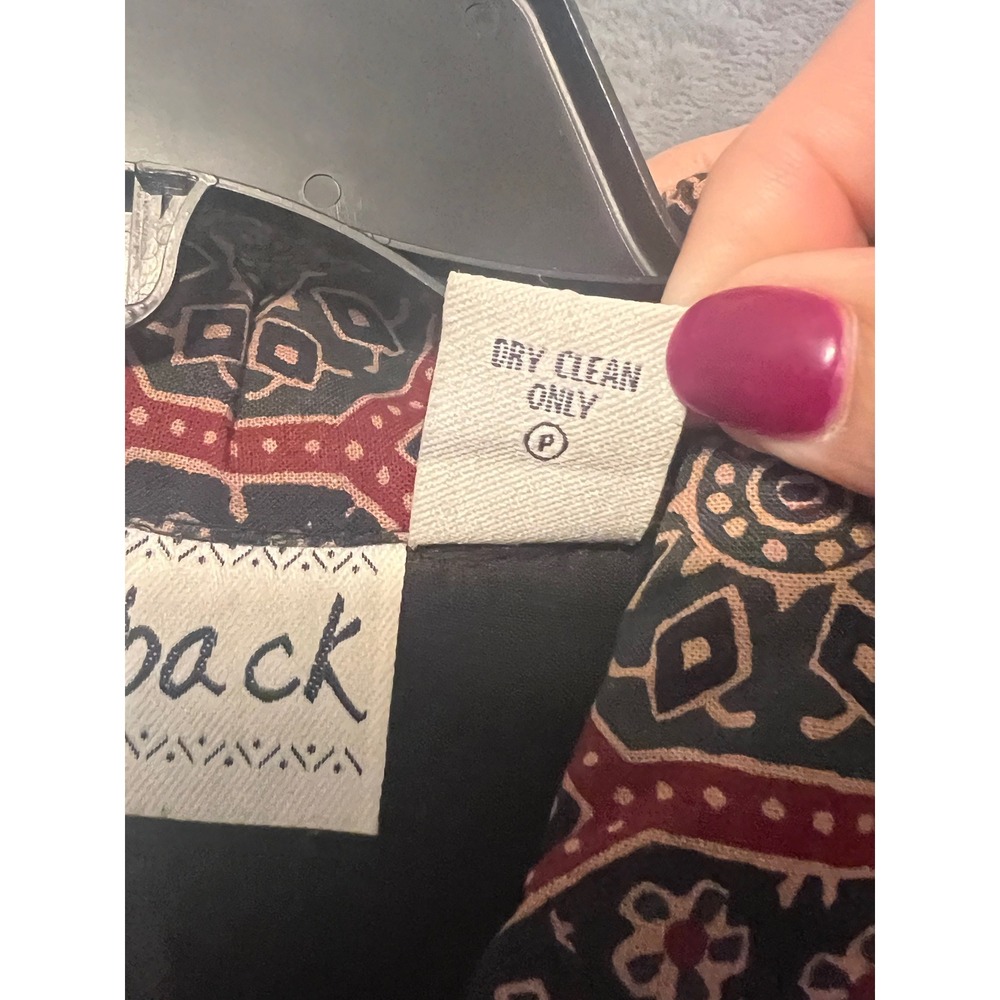 Flashback Folk Patchwork Jacket M, Black Red Boho… - image 5